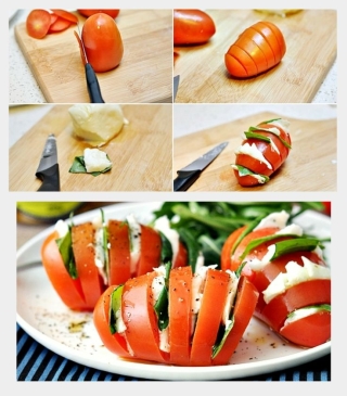 Hasselback Caprese Salad